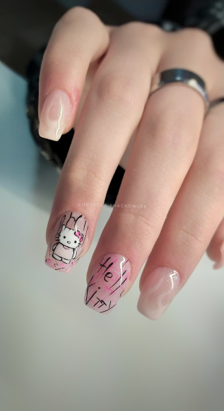 Paznokcie Hello Kitty