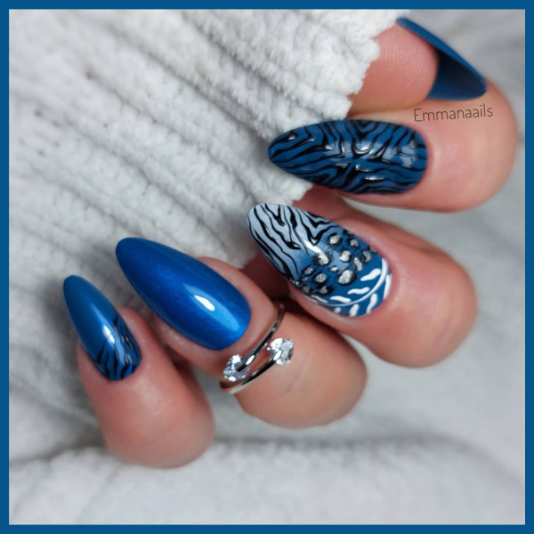 Paznokcie Bluenails - zwierzęcy print