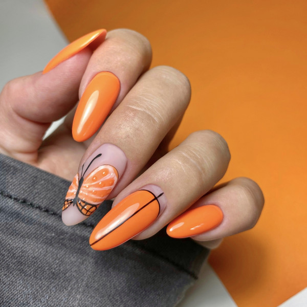 Paznokcie Neon Orange